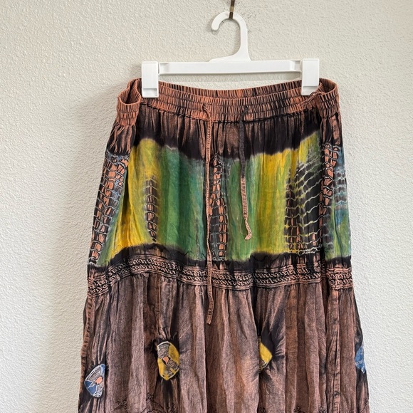 Y2K Style in Fashion Womens Plus Size Skirt Hippie Patterned Boho Witchy Goblin - Picture 2 of 11